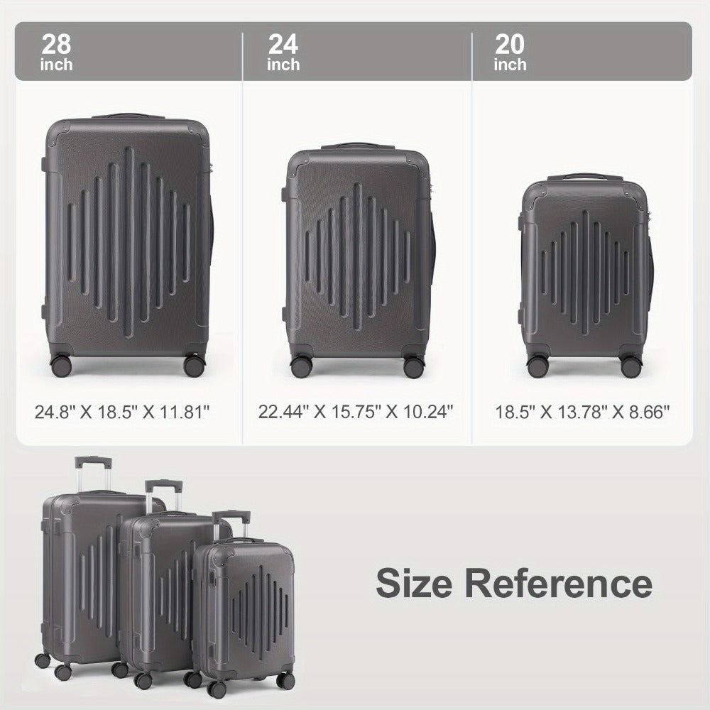 Luggage Set – 3 Piece, 28 Inch, Hardshell, Spinner Wheels – detail view 7