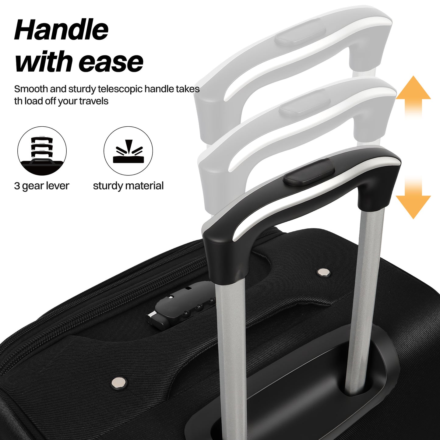 Luggage Set – 3 Piece, 34 Inch, Spinner Wheels, Combination Lock – detail view 31