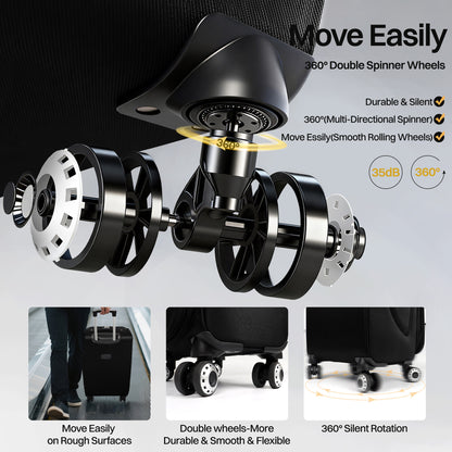 Luggage Set – 3 Piece, 34 Inch, Spinner Wheels, Combination Lock – detail view 33