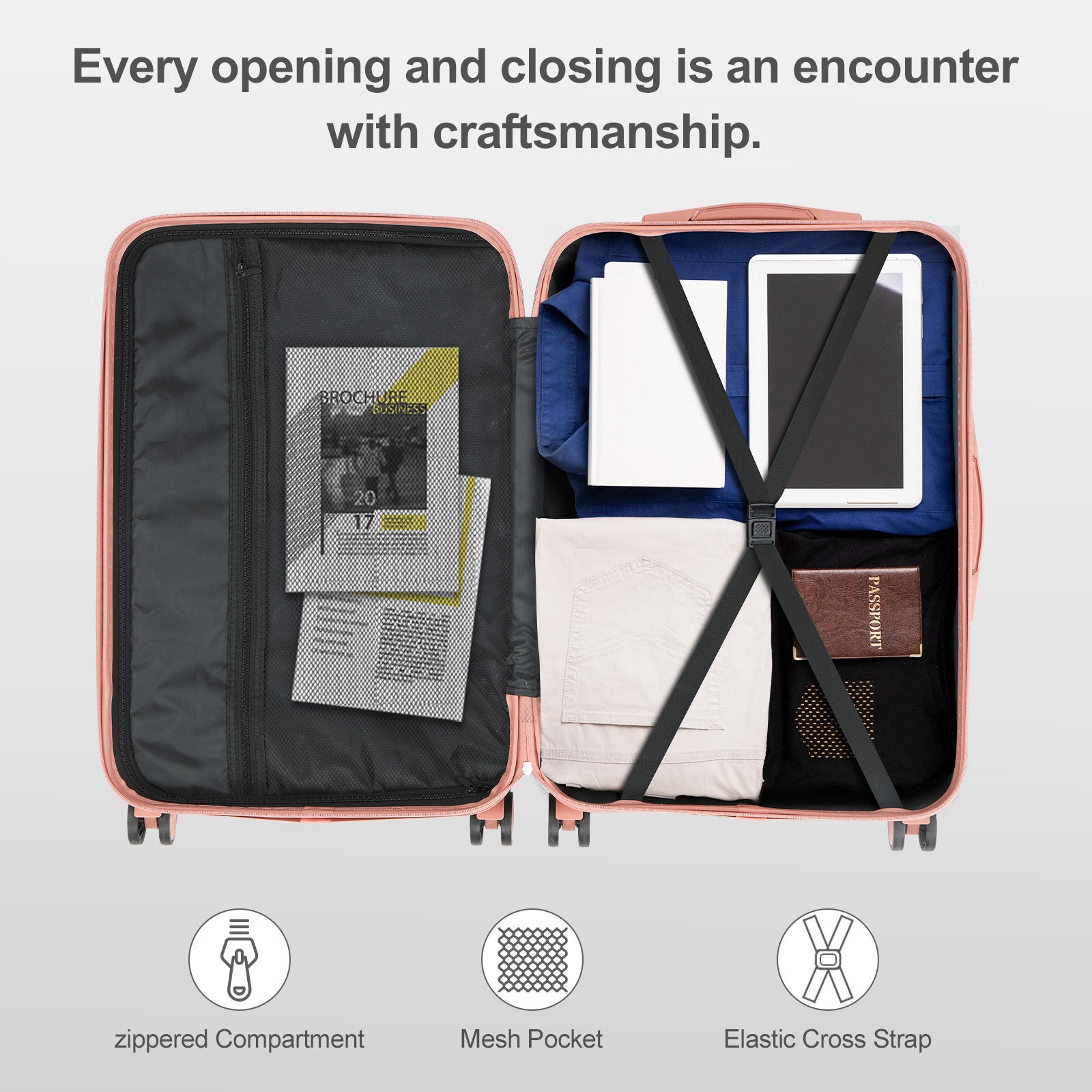 Luggage Set – 3-Piece, Hardshell, TSA Lock, Lightweight – detail view 14