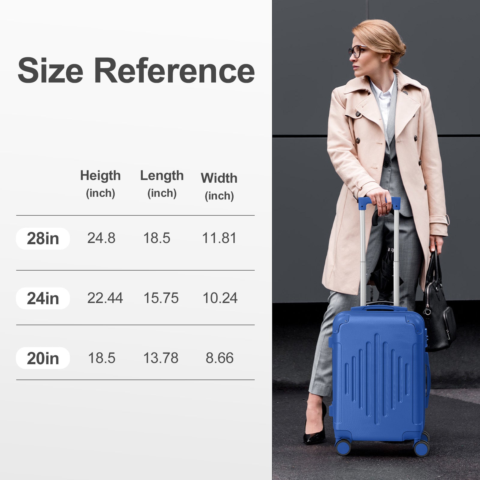 Luggage Set – 3-Piece, Hardshell, TSA Lock, Lightweight – detail view 22