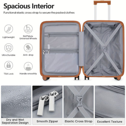 Luggage Set – 3 Piece, Hardshell, TSA Lock, Spinner Wheels – detail view 7