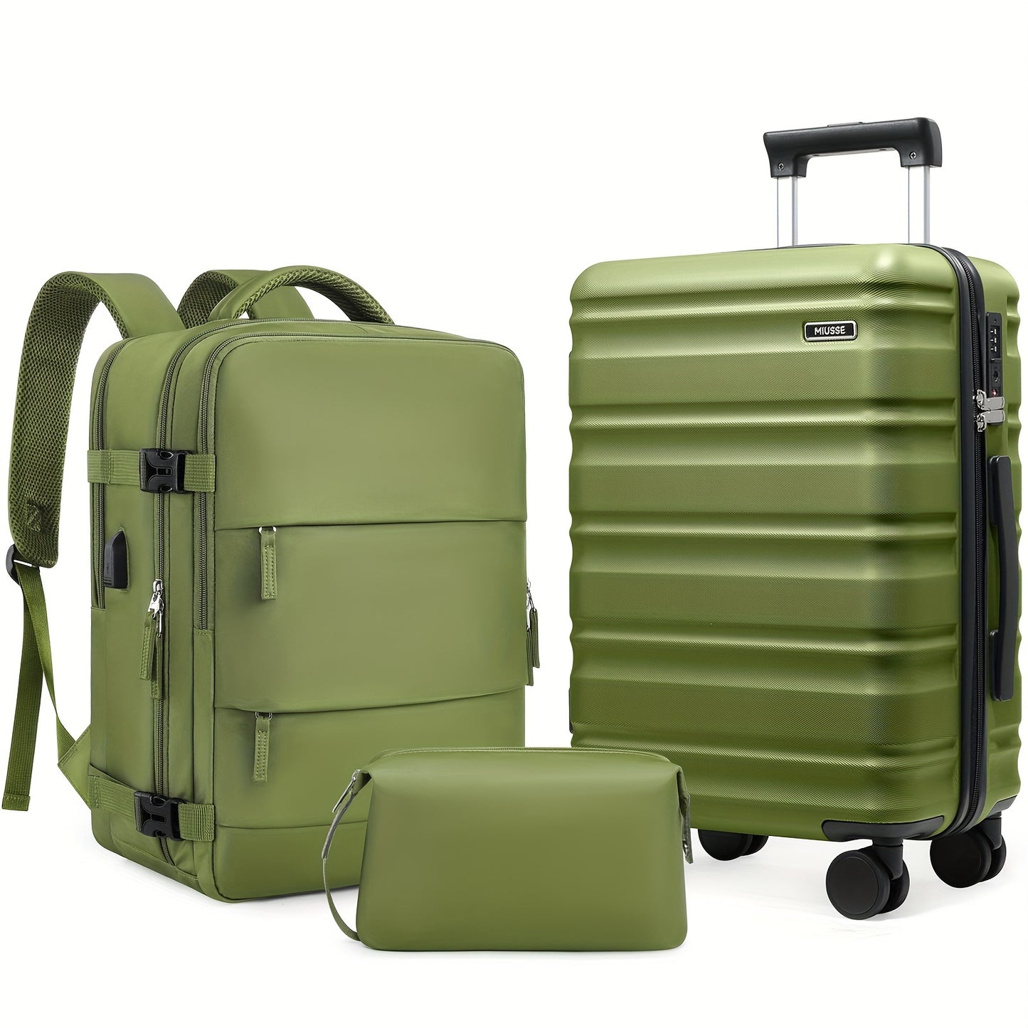 Luggage Set – 3 Piece, Hardshell, TSA Lock, Spinner Wheels – detail view 12