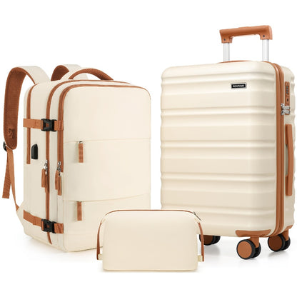 Luggage Set – 3-Piece, TSA Lock, Spinner Wheels, for Travel – front view