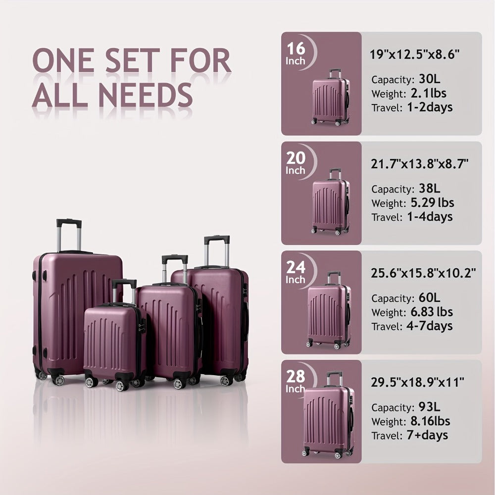 Luggage Set – 4-Piece, 28 Inch, TSA Lock, for Travel – detail view 3