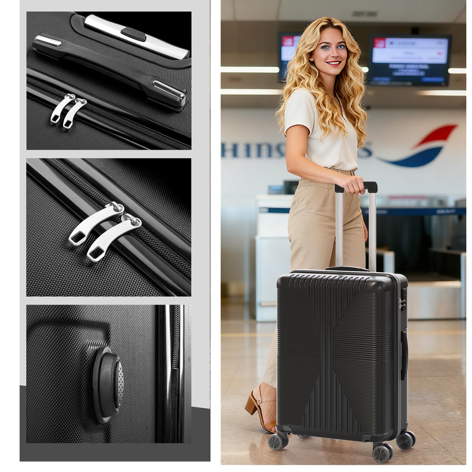 Luggage Set – 5 Piece, 28 Inch, Spinner Wheels, Lightweight – detail view 19