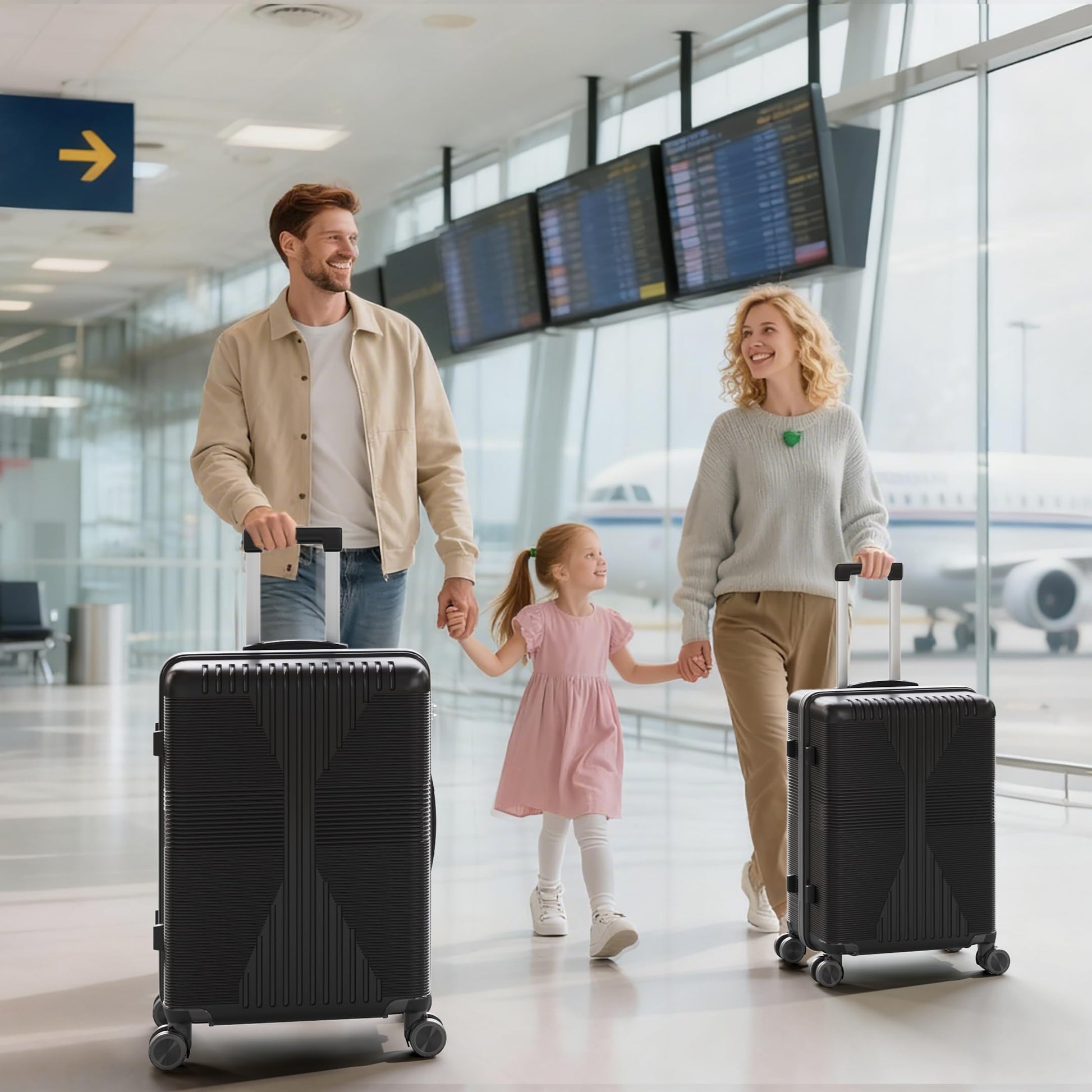 Luggage Set – 5 Piece, 28 Inch, Spinner Wheels, Lightweight – detail view 3