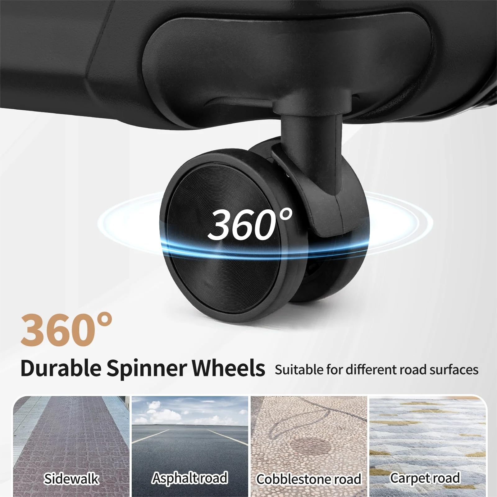 Luggage Set – 5 Piece, 28 Inch, Spinner Wheels, Lightweight – detail view 7