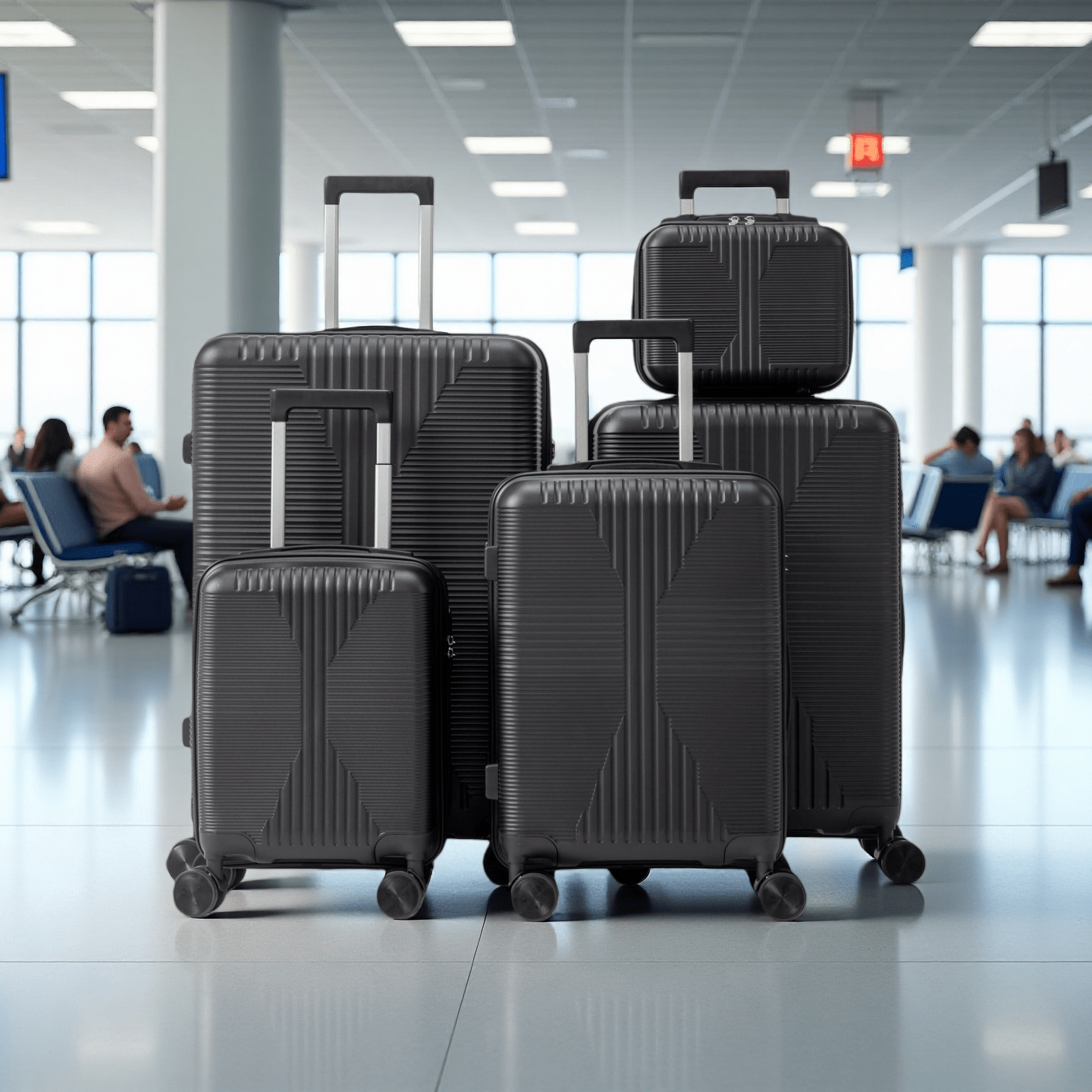 Luggage Set – 5 Piece, 28 Inch, Spinner Wheels, Lightweight – front view