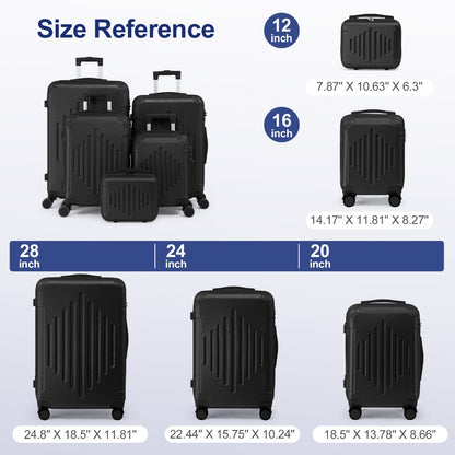 Luggage Set – 5 Piece, 28 Inch, Hardshell, TSA Lock – detail view 8