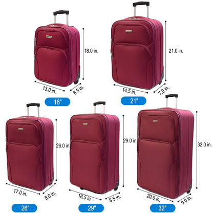 Luggage Set – 5 Piece, Expandable, Lightweight, for Travel – detail view 4