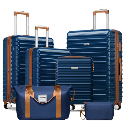 Luggage Set – 6 Piece, 28 Inch, TSA Lock, Expandable – front view