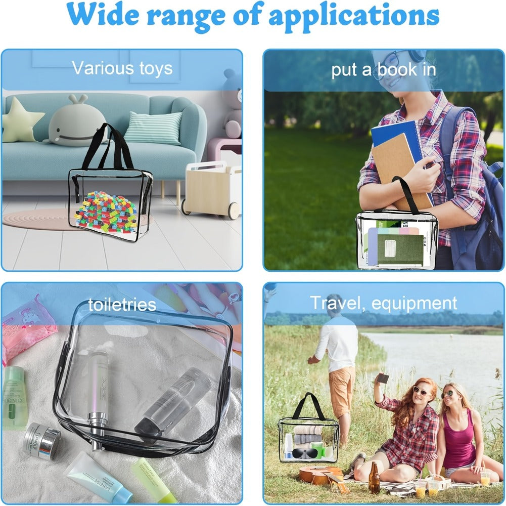 Travel Makeup Bag – 10 Piece, Clear, Transparent, Waterproof – detail view 12