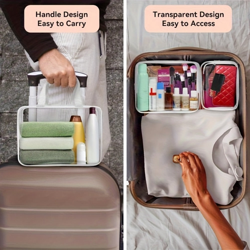 Travel Makeup Bag – 10 Piece, Clear, Transparent, Waterproof – detail view 10