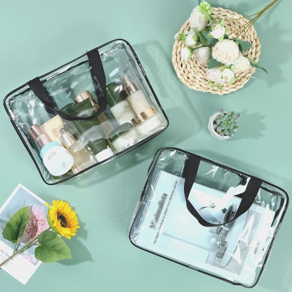 Travel Makeup Bag – 2 Pack, PVC, Clear, Transparent – detail view 5