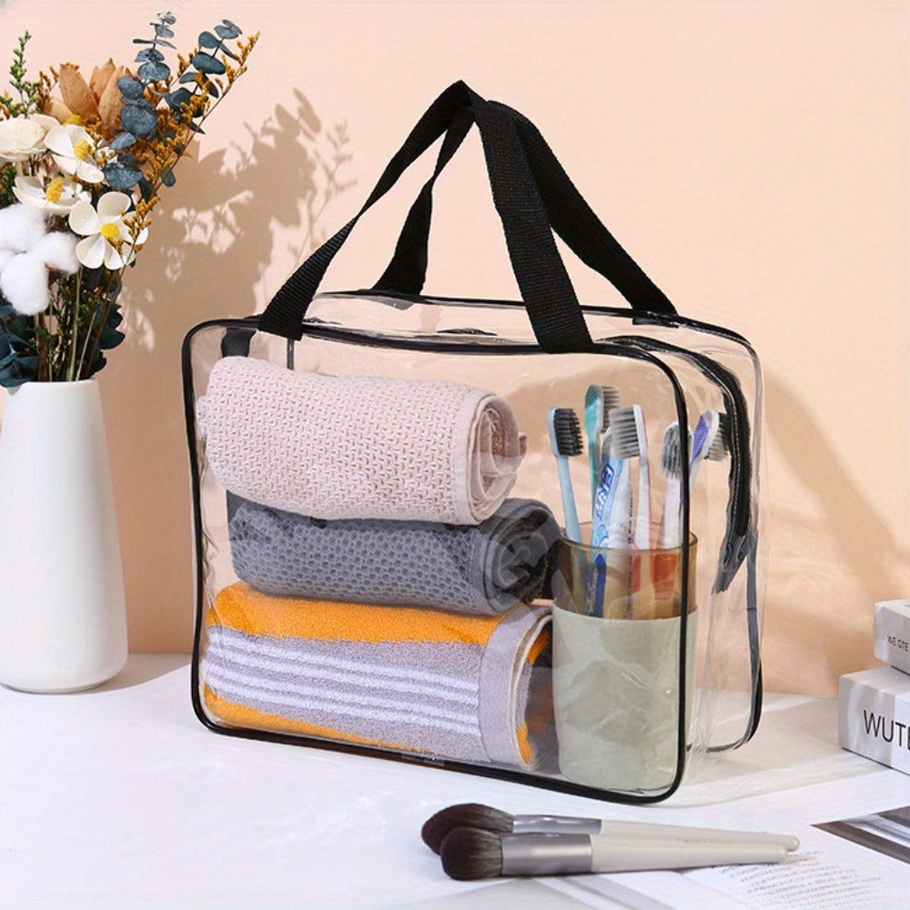Travel Makeup Bag – 2 Pack, PVC, Clear, Transparent – detail view 6