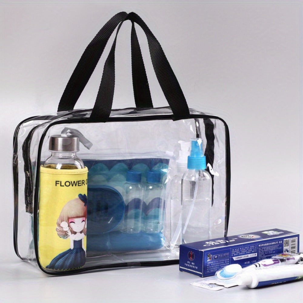 Travel Makeup Bag – 2 Pack, PVC, Clear, Transparent – detail view 8
