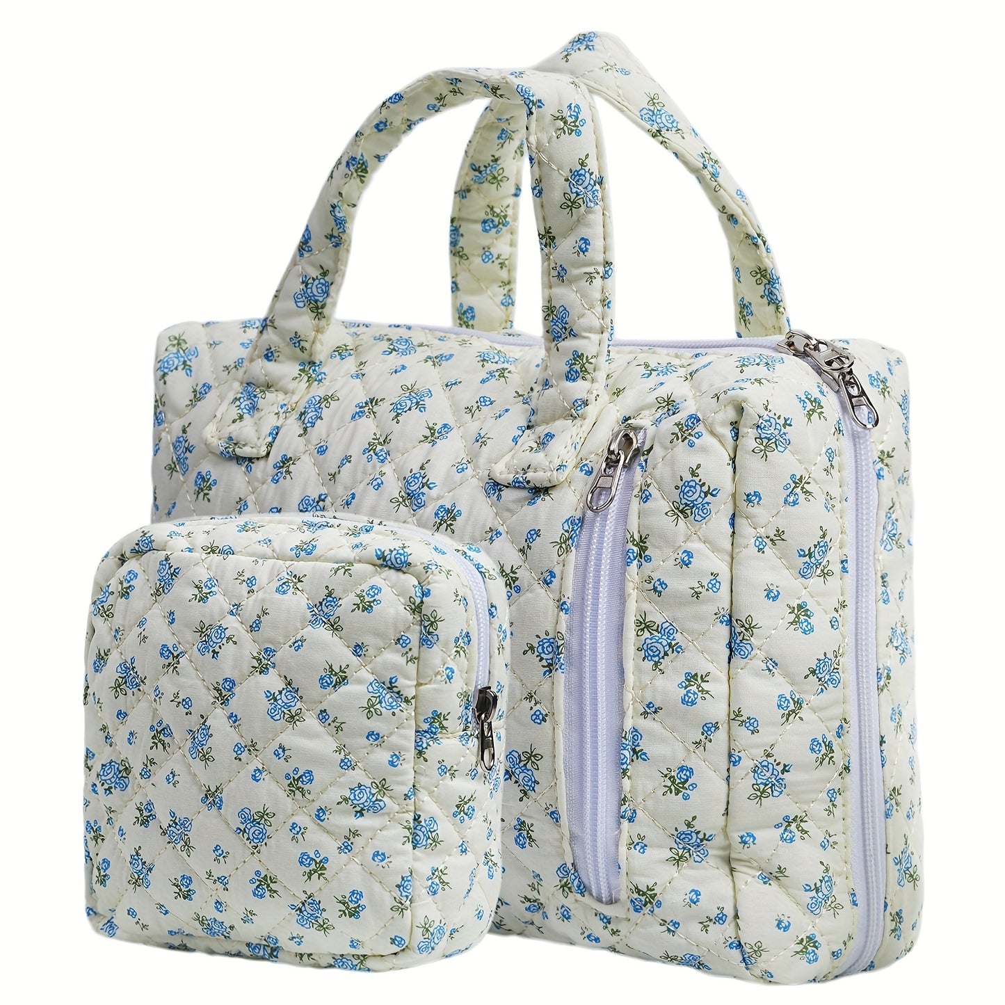 Travel Makeup Bag – 2-Piece, Quilted, for Everyday Use – detail view 13