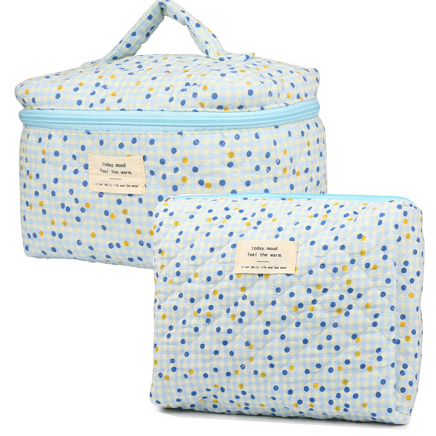 Travel Makeup Bag – 2-Piece, Quilted, Large Capacity, for Travel – detail view 25