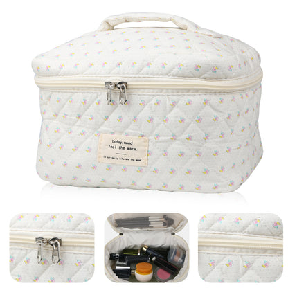Travel Makeup Bag – 2-Piece, Quilted, Large Capacity, for Travel – detail view 10