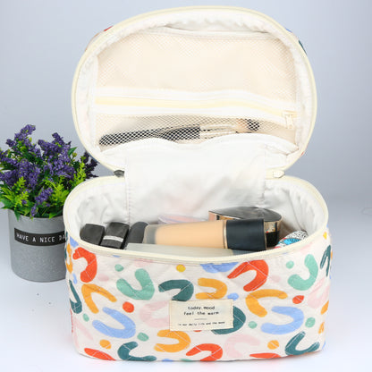 Travel Makeup Bag – 2-Piece, Quilted, Large Capacity, for Travel – detail view 17