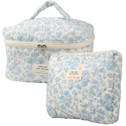 Travel Makeup Bag – 2-Piece, Quilted, Large Capacity, for Travel – detail view 6
