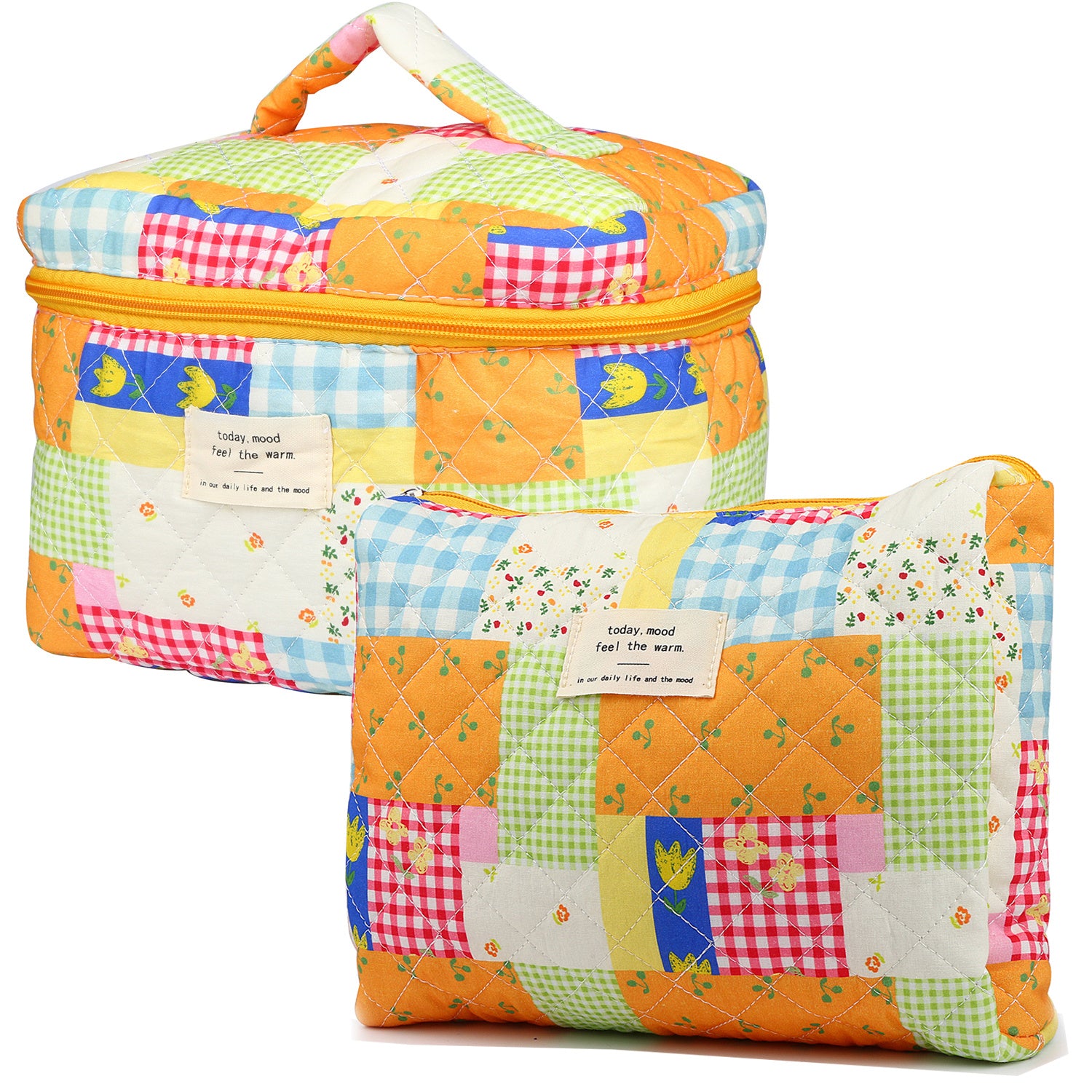 Travel Makeup Bag – 2-Piece, Quilted, Large Capacity, for Travel – detail view 34