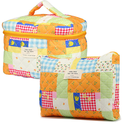 Travel Makeup Bag – 2-Piece, Quilted, Large Capacity, for Travel – detail view 34