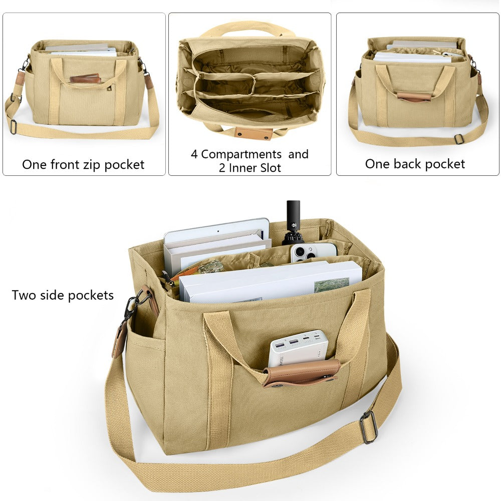 Travel Makeup Bag – 2PCS, Canvas, Multi-Pocket, for Travel & Work – detail view 12