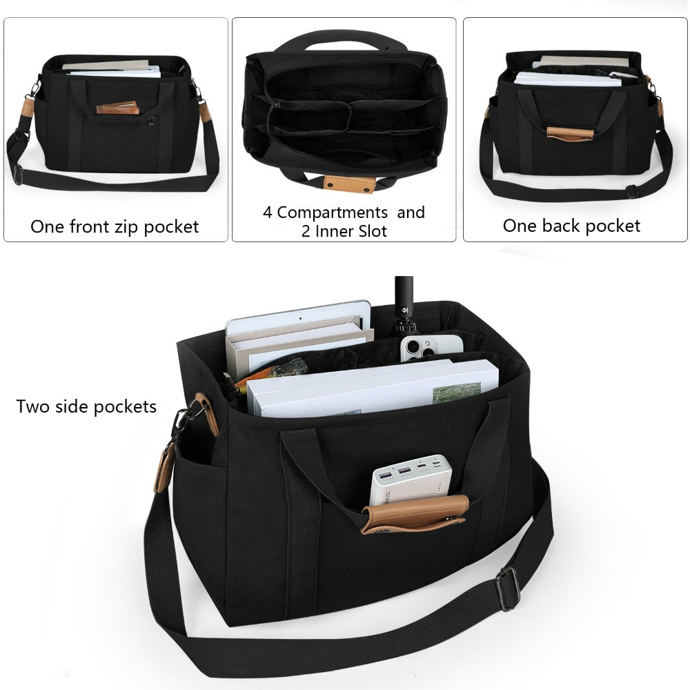 Travel Makeup Bag – 2PCS, Canvas, Multi-Pocket, for Travel & Work – alternate view