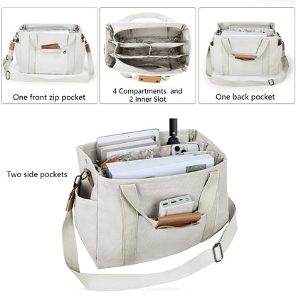 Travel Makeup Bag – 2PCS, Canvas, Multi-Pocket, for Travel & Work – detail view 6