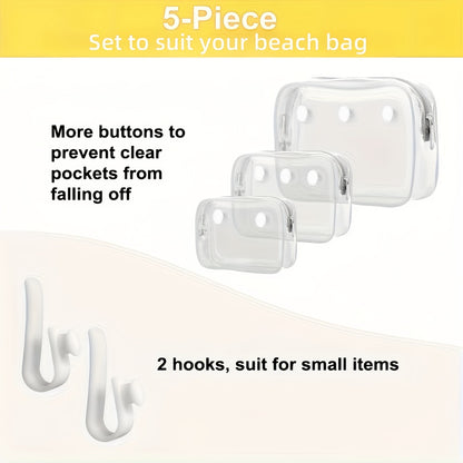 Travel Makeup Bag – 3 Pack, Clear, Transparent, for Travel – detail view 2
