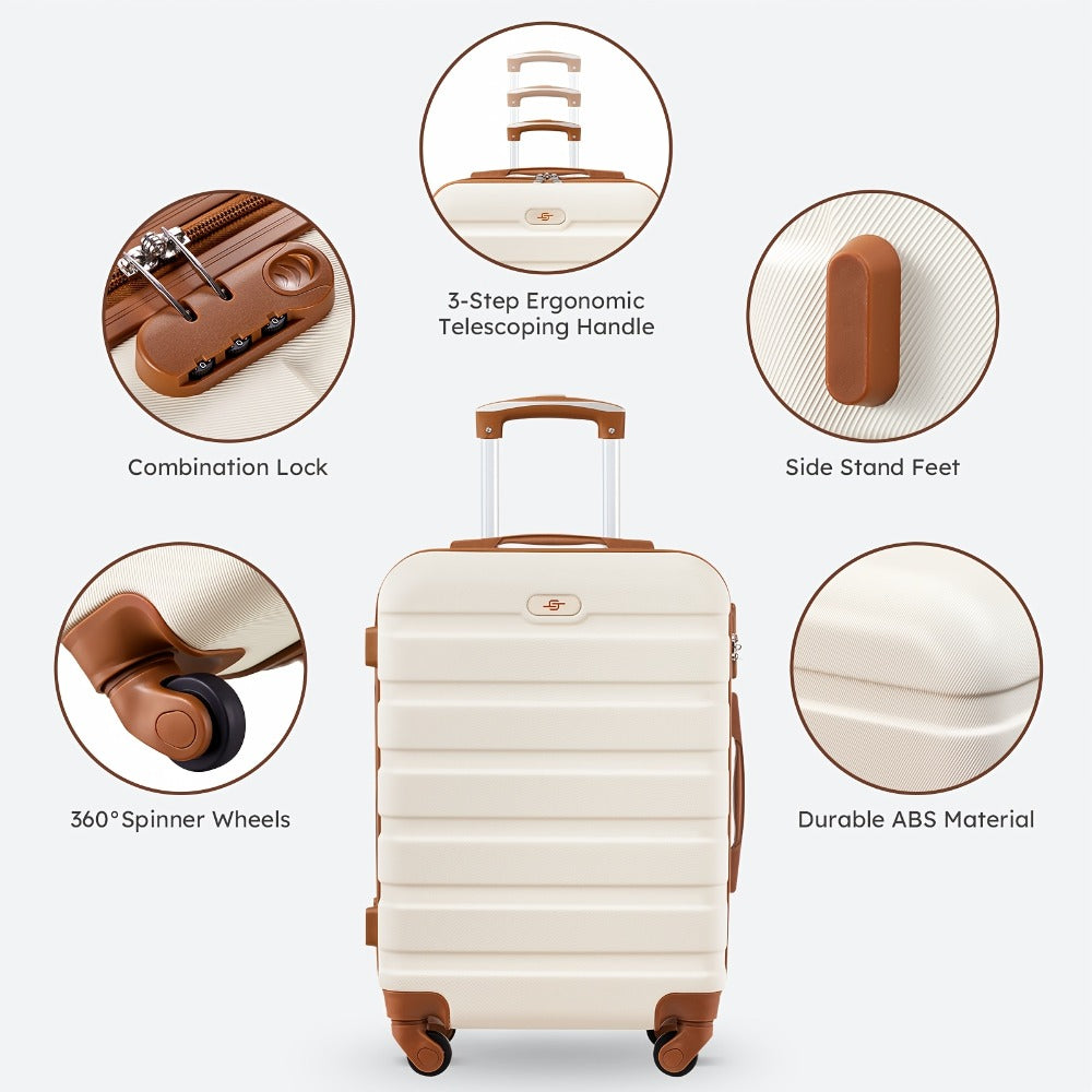 Travel Makeup Bag – 6-Piece, Lightweight, Expandable, Spinner Wheels – alternate view