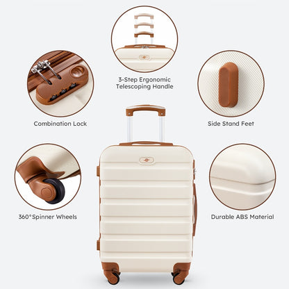 Travel Makeup Bag – 6-Piece, Lightweight, Expandable, Spinner Wheels – alternate view