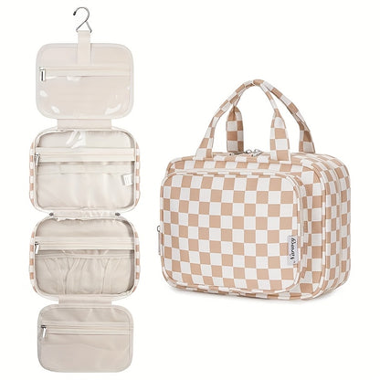 Travel Makeup Bag – for Travel, Hanging Toiletry Compartment Kit Cosmetic – front view - product view 15