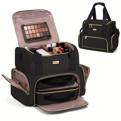 Travel Makeup Bag – for Travel, Large Double Layer Makeup Organizer – detail view 16