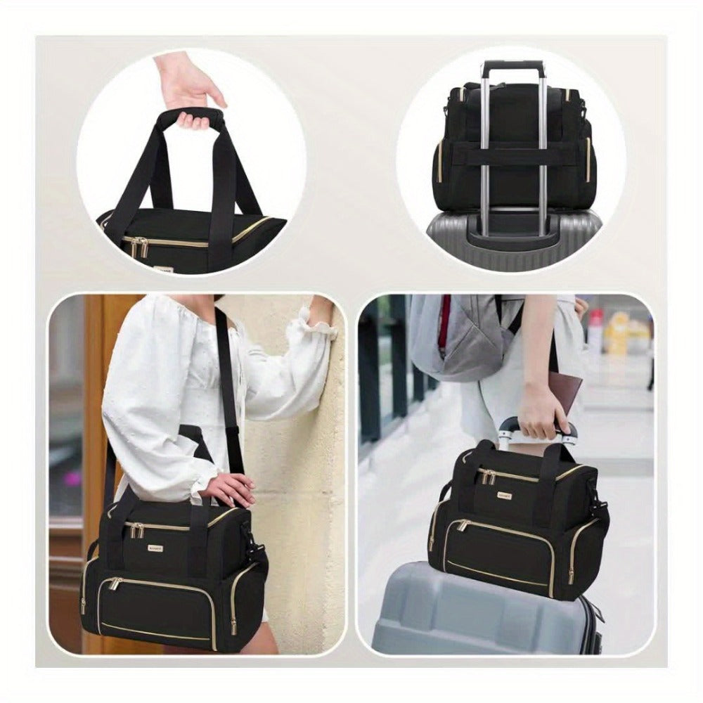 Travel Makeup Bag – for Travel, Large Double Layer Makeup Organizer – detail view 13