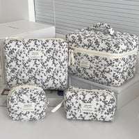 Black And White French Floral - [four-piece Set]
