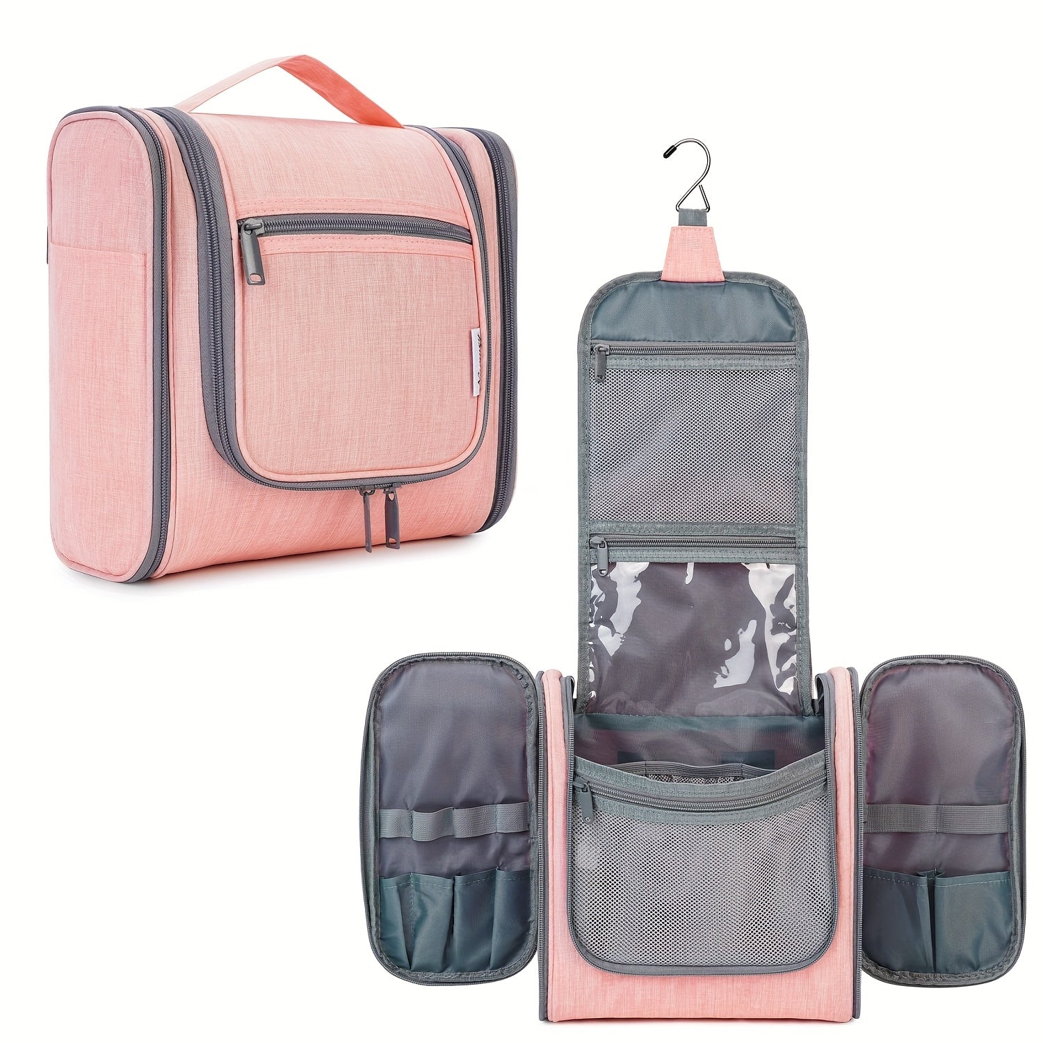 Travel Makeup Bag – 17 Colors, Large Capacity, Multi Pocket, Lightweight – detail view 5