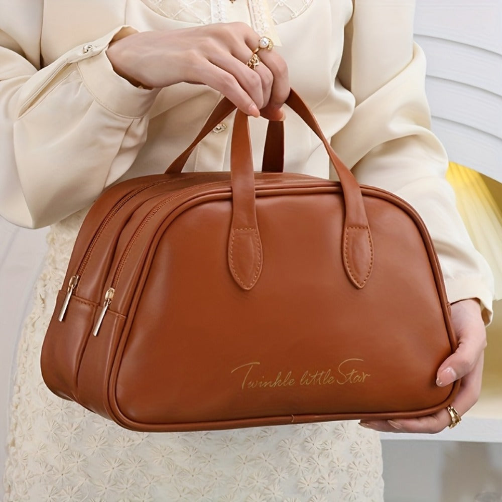 Travel Makeup Bag – PU Leather, Large Capacity, for Travel & Everyday Use – detail view 8