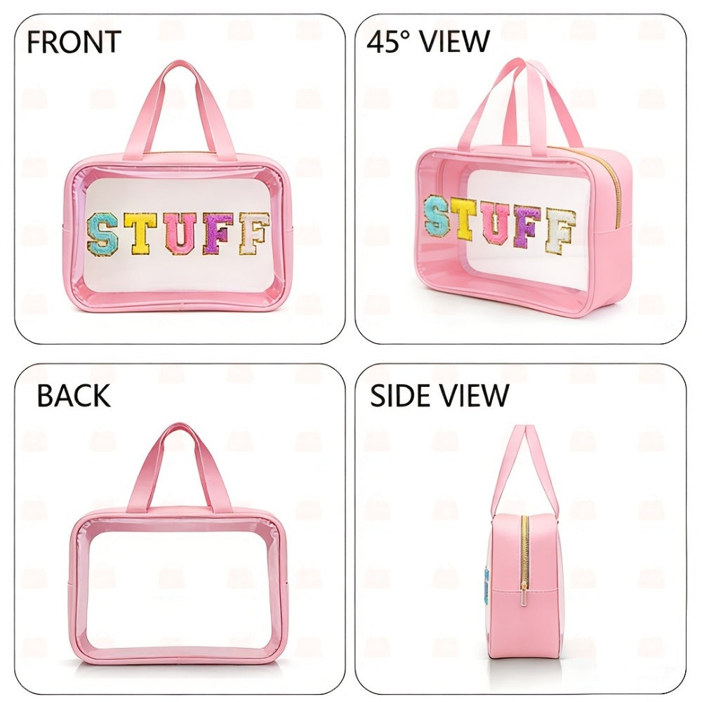 Travel Makeup Bag – PVC, Stuff Embroidered Pvc Makeup Portable – detail view 12