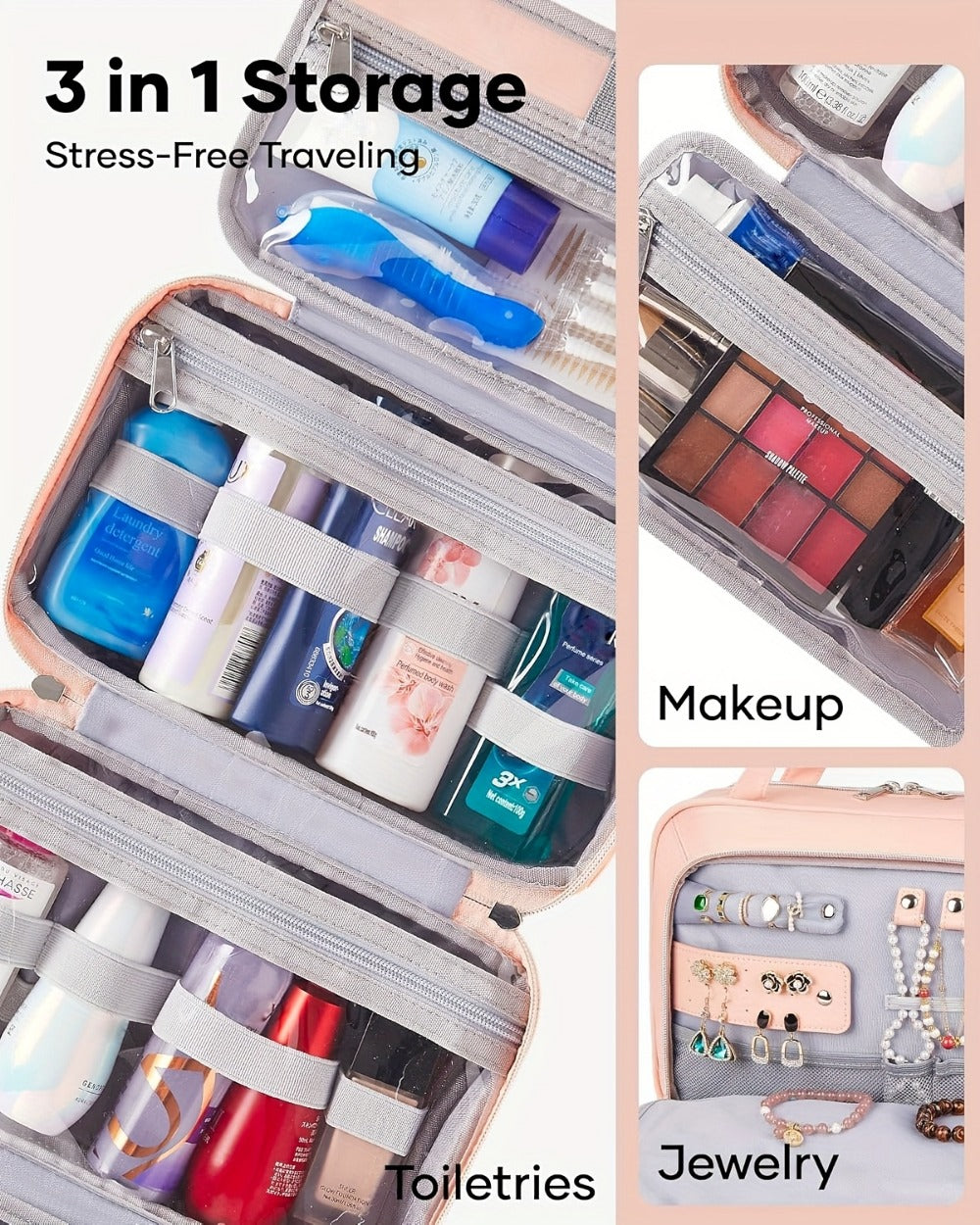 Travel Makeup Bag – PVC, Foldable, for Travel – detail view 17
