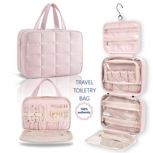 Travel Makeup Bag – PVC, Foldable, for Travel – front view