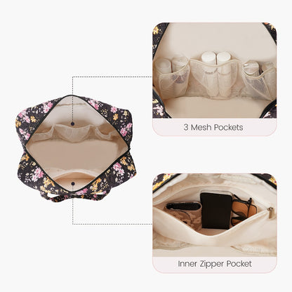 Travel Makeup Bag – Quilted, Trolley Sleeve, for Travel – detail view 12