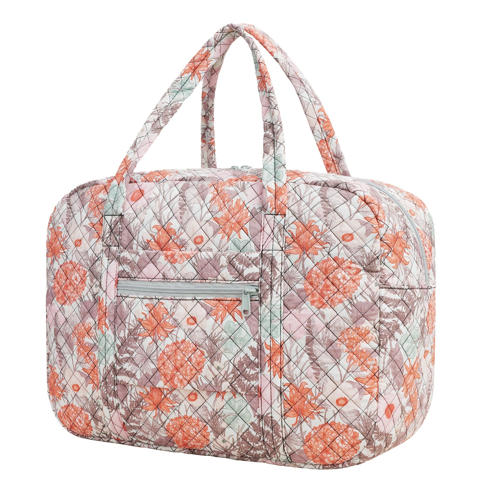 Travel Makeup Bag – Quilted, Trolley Sleeve, for Travel – front view - product view 19