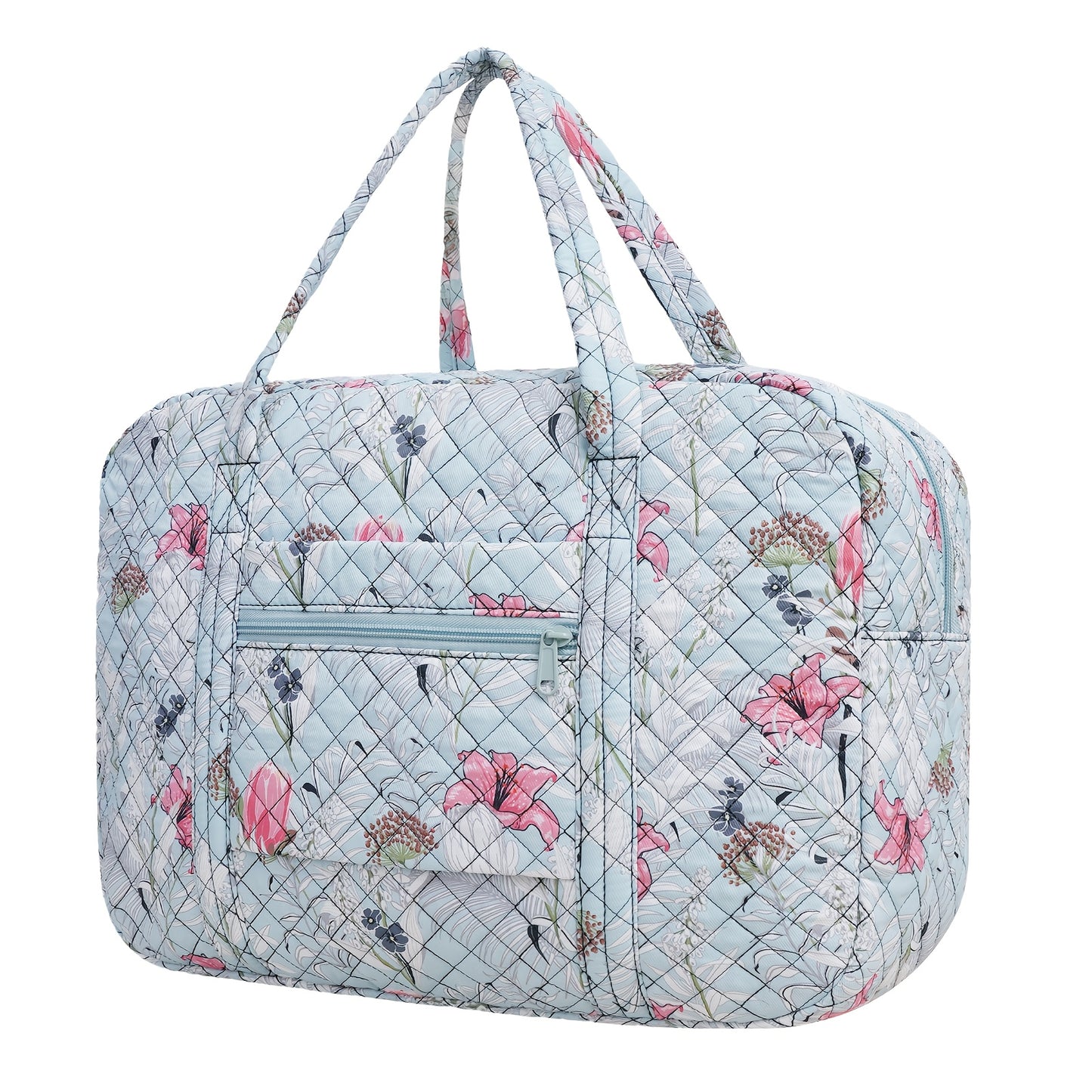 Travel Makeup Bag – Quilted, Trolley Sleeve, for Travel – alternate view