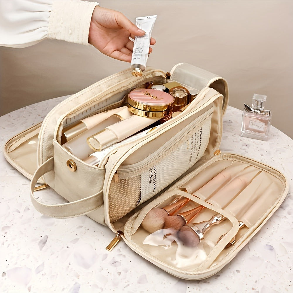 Travel Makeup Bag – for Travel, Large Tri Fold Cosmetic Card – detail view 17