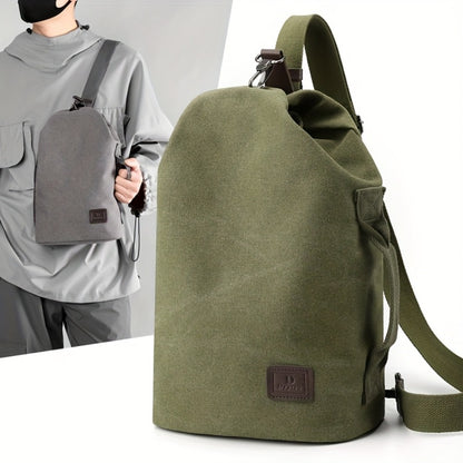 Men's Crossbody Bag – Canvas, Large Capacity, for Travel & Work – detail view 15
