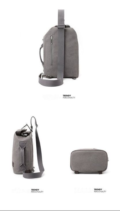 Men's Crossbody Bag – Canvas, Large Capacity, for Travel & Work – detail view 25