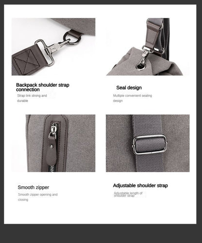 Men's Crossbody Bag – Canvas, Large Capacity, for Travel & Work – detail view 26